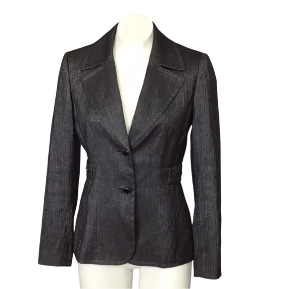 Tahari Elegant Charcoal Grey Women's Blazer size 4 - Picture 1 of 6